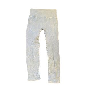 Free People Light Blue Textured Leggings